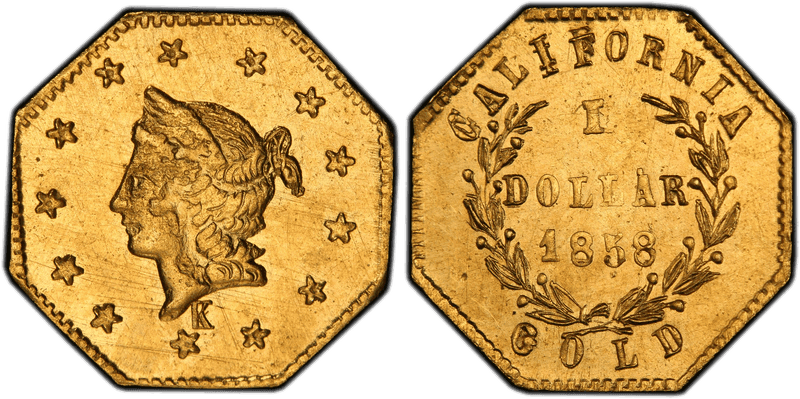 1858 Gold Dollar - BG-1306