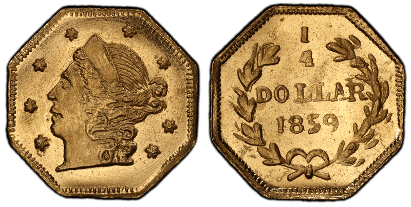 1859 Gold Quarter - BG-702