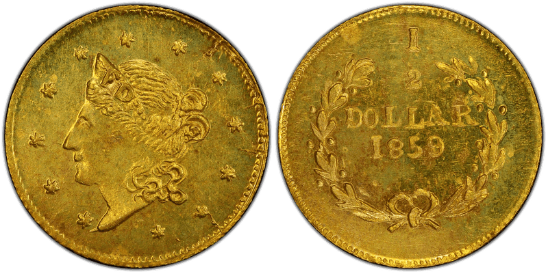 1859 Gold Half Dollar - BG-1001