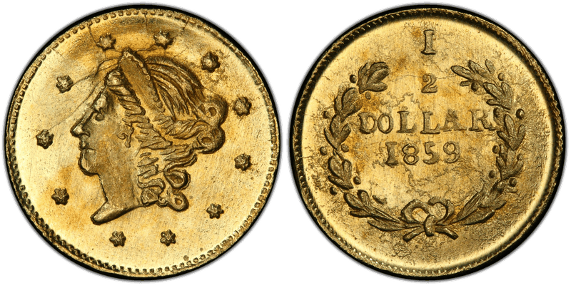 1859 Gold Half Dollar - BG-1002