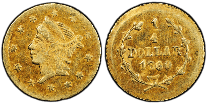 1860 Gold Quarter - BG-729