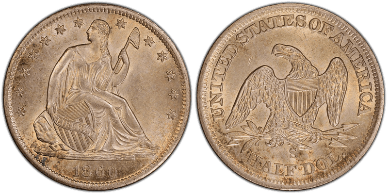1860 (S) Seated Liberty Half Dollar