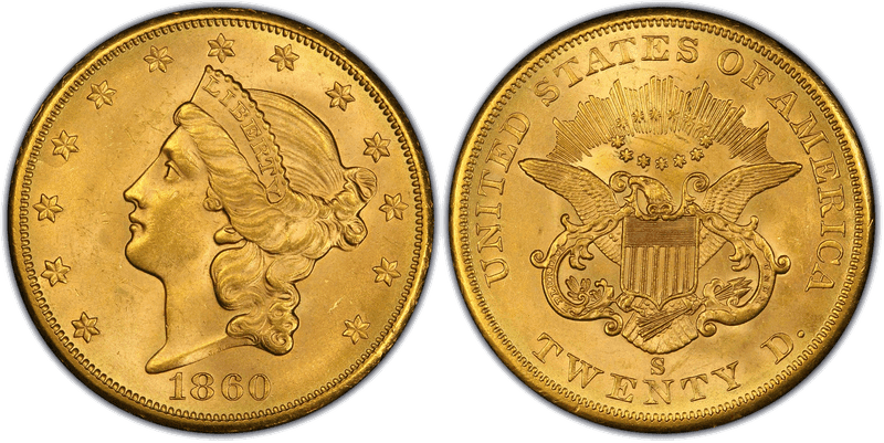 1860 (S) Liberty Head Double Eagle