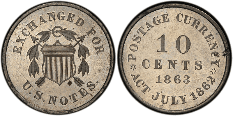 1863 Proof Dime Pattern - J-330