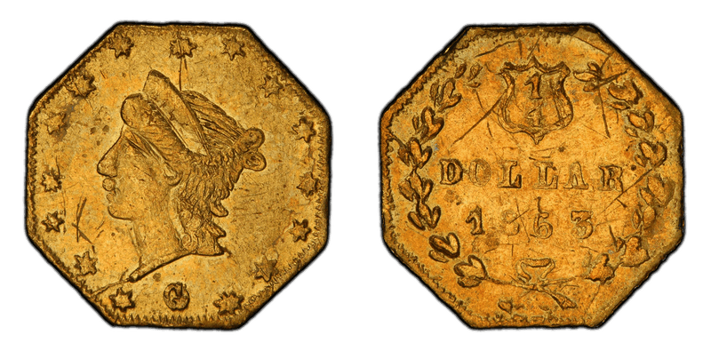 1863 Gold Quarter - BG-734