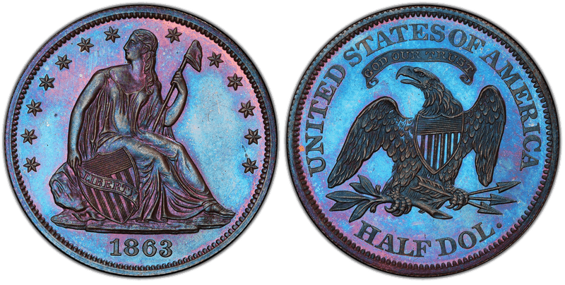 1863 Proof Half Dollar Pattern - J-339