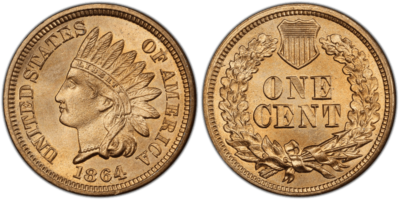 1864 Indian Head Cent - Copper Nickel