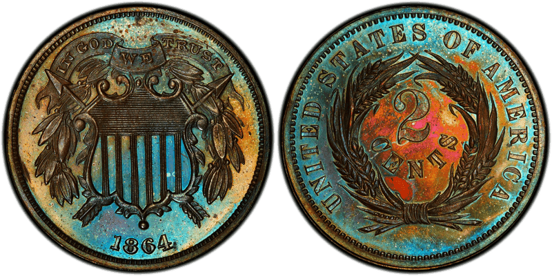 1864 Proof Two Cent Pattern - J-367
