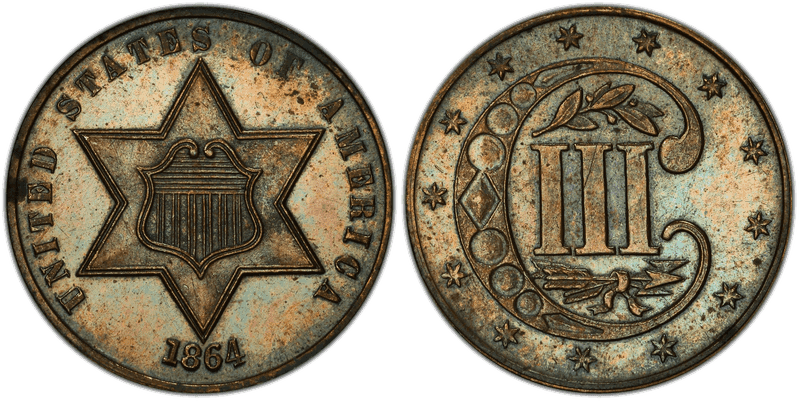 1864 Three Cent Patterns