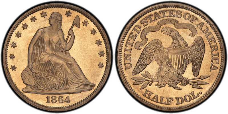 1864 Proof Half Dollar Pattern - J-394