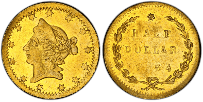 1864 Gold Half Dollar - BG-1015