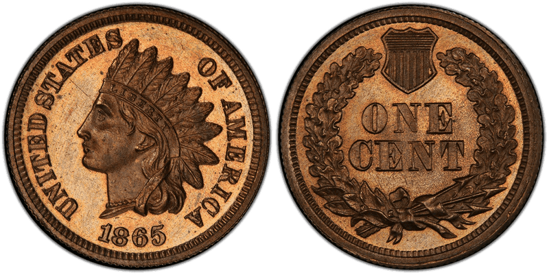 1865 Proof Cent Pattern - J-405