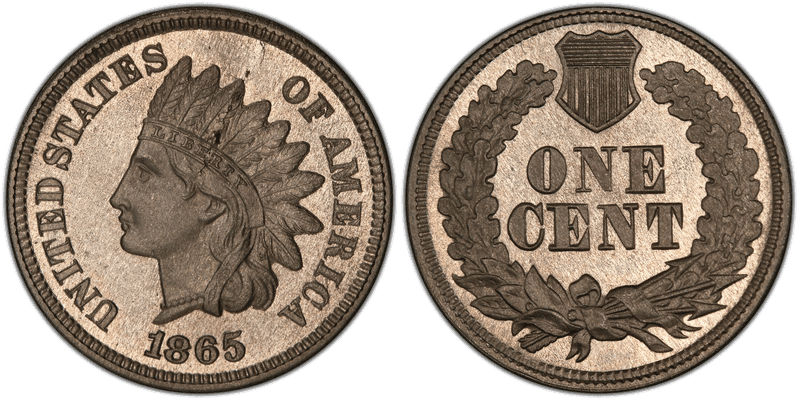 1865 Proof Cent Pattern - J-406a