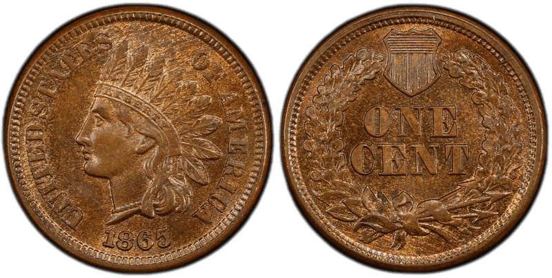 1865 Indian Head Cent - Plain 5