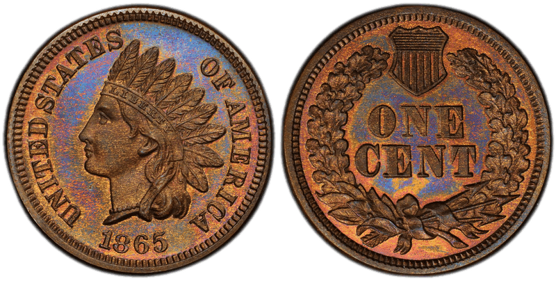 1865 Proof Indian Head Cent