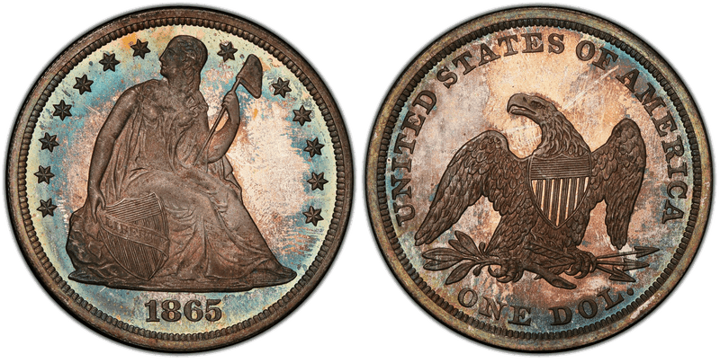 1865 Seated Liberty Dollar