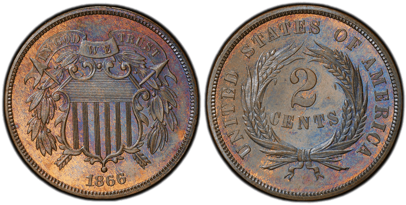 1866 Two Cent Piece