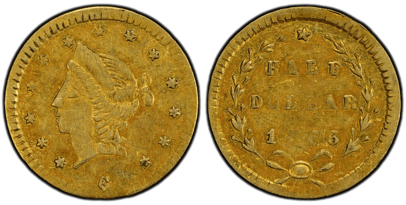 1866 Gold Half Dollar - BG-1017