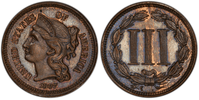 1867 Three Cent Patterns