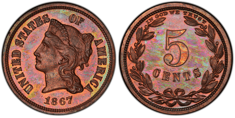 1867 Proof Nickel Pattern - J-571
