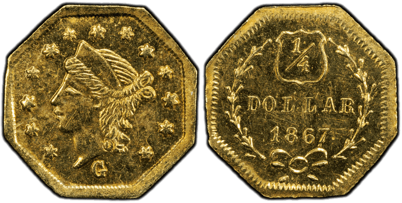 1867 Gold Quarter - BG-741