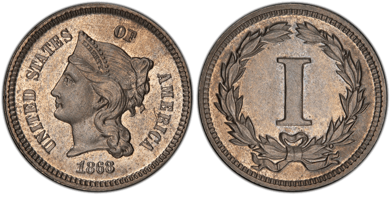 1868 Proof Cent Pattern - J-608