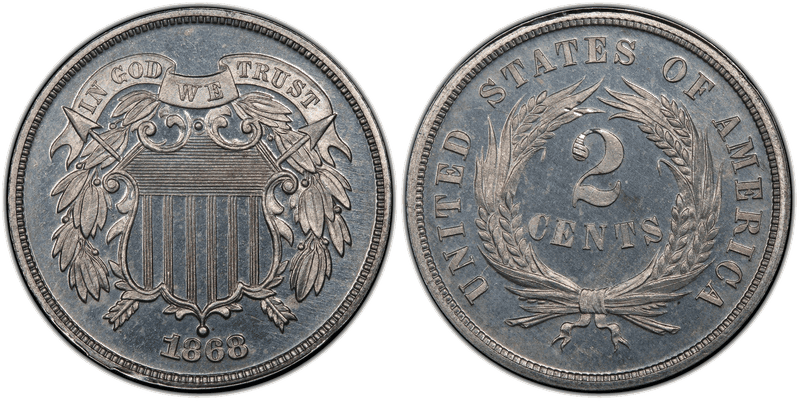 1868 Proof Two Cent Pattern - J-614