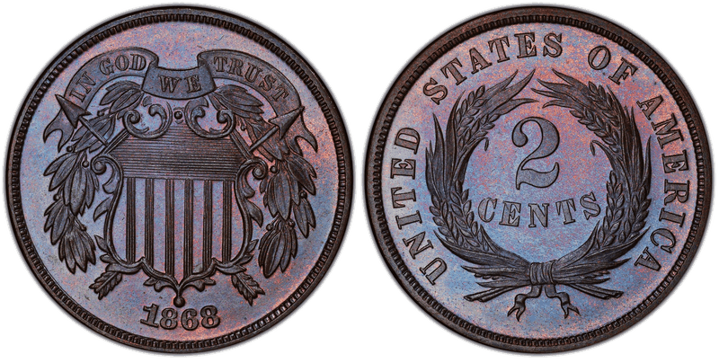 1868 Two Cent Piece