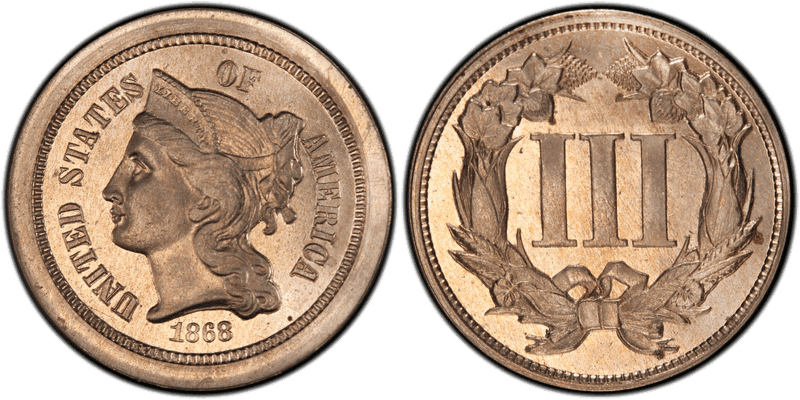 1868 Three Cent Patterns