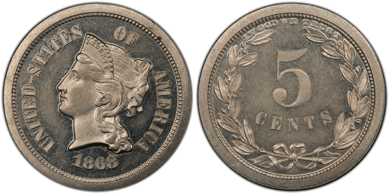 1868 Proof Nickel Pattern - J-623