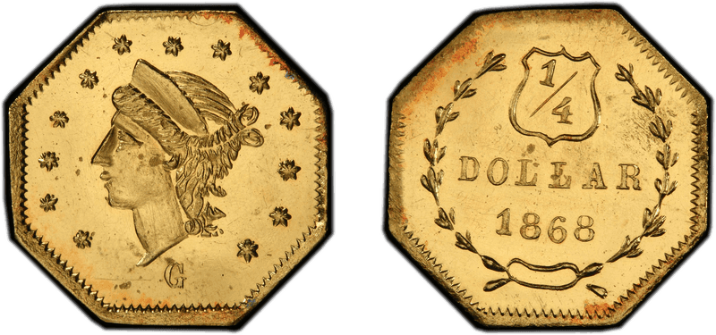 1868 Gold Quarter - BG-746