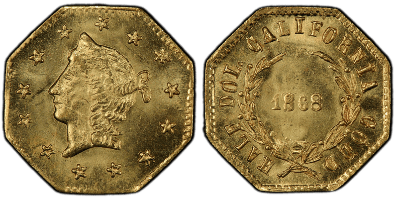 1868 Gold Half Dollar - BG-1303