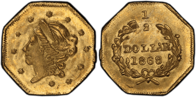 1868 Gold Half Dollar - BG-906