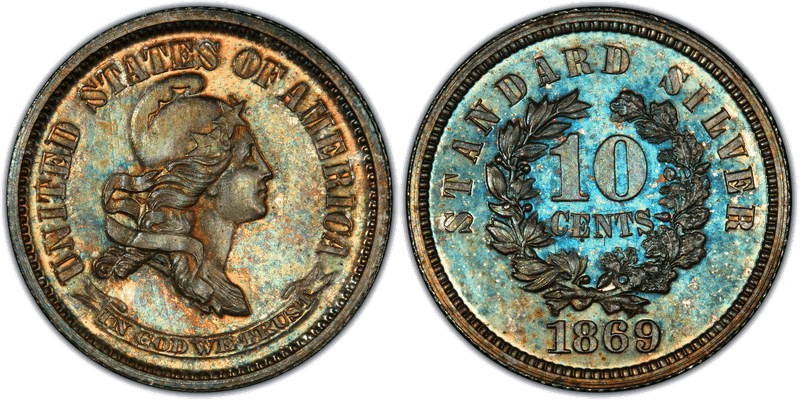 1869 Dime Patterns