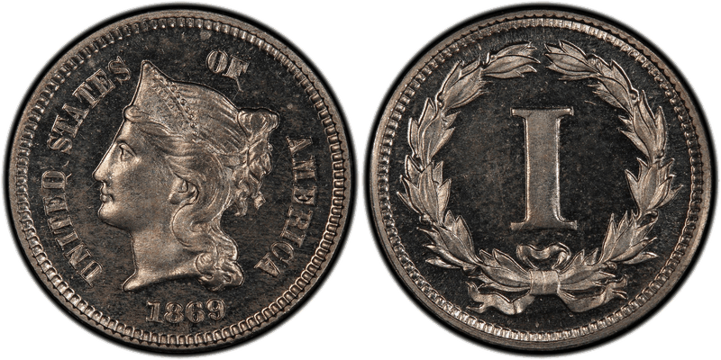 1869 Proof Cent Pattern - J-666