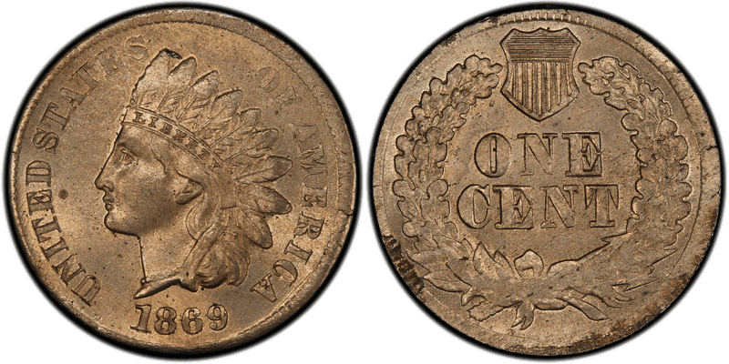 1869 Proof Cent Pattern - J-670