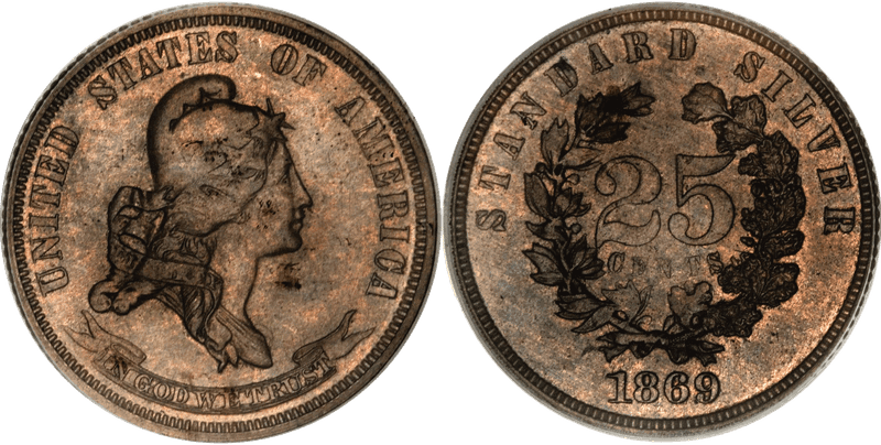 1869 Proof Quarter Pattern - J-723