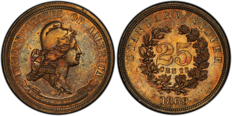 1869 Proof Quarter Pattern - J-724