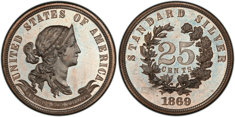 1869 Proof Quarter Pattern - J-729