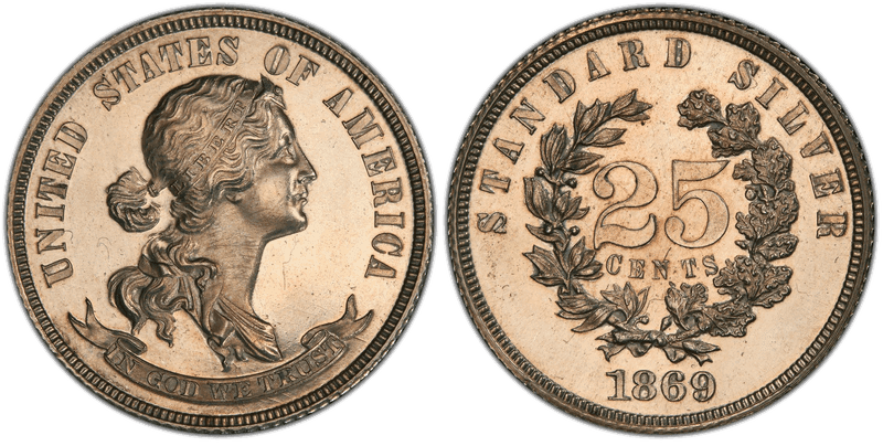 1869 Proof Quarter Pattern - J-733