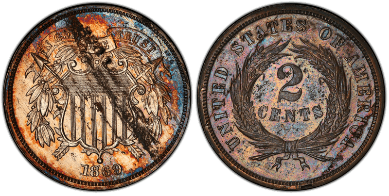 1869 Proof Two Cent Pattern - J-674a