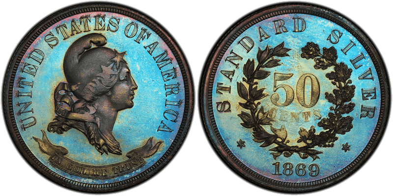 1869 Proof Half Dollar Pattern - J-744