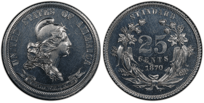 1870 Proof Quarter Pattern - J-892