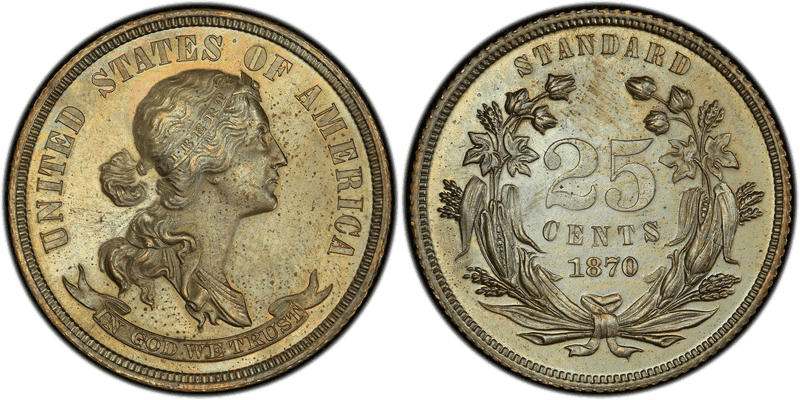 1870 Proof Quarter Pattern - J-902