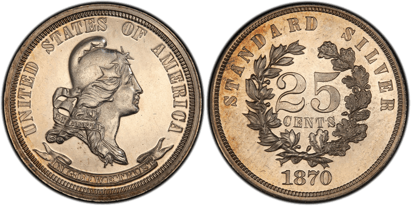 1870 Proof Quarter Pattern - J-907