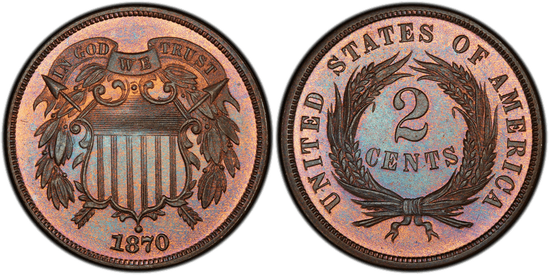 1870 Two Cent Piece