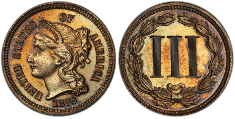 1870 Three Cent Patterns