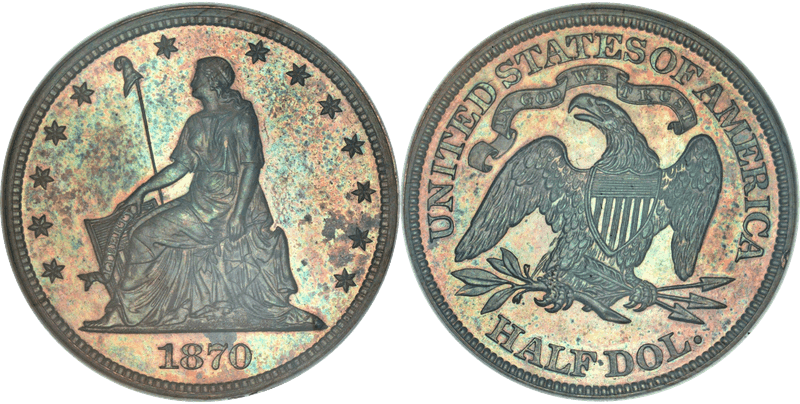1870 Proof Half Dollar Pattern - J-936