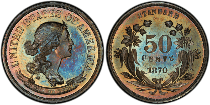 1870 Proof Half Dollar Pattern - J-958