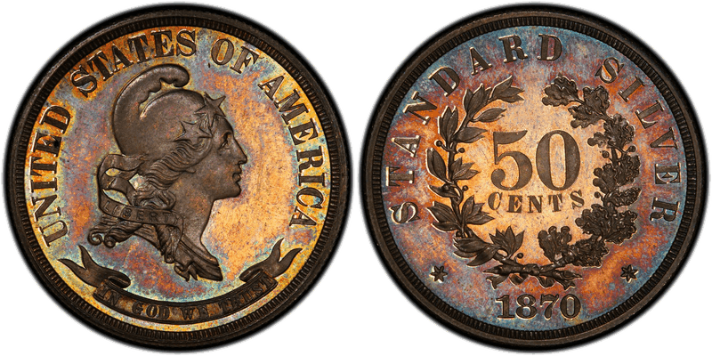 1870 Proof Half Dollar Pattern - J-963